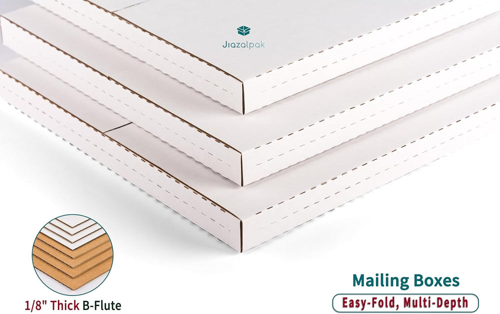 9x6x1 Inch Shipping Boxes for DVDs, CDs, Books Mailing, 50 Pack