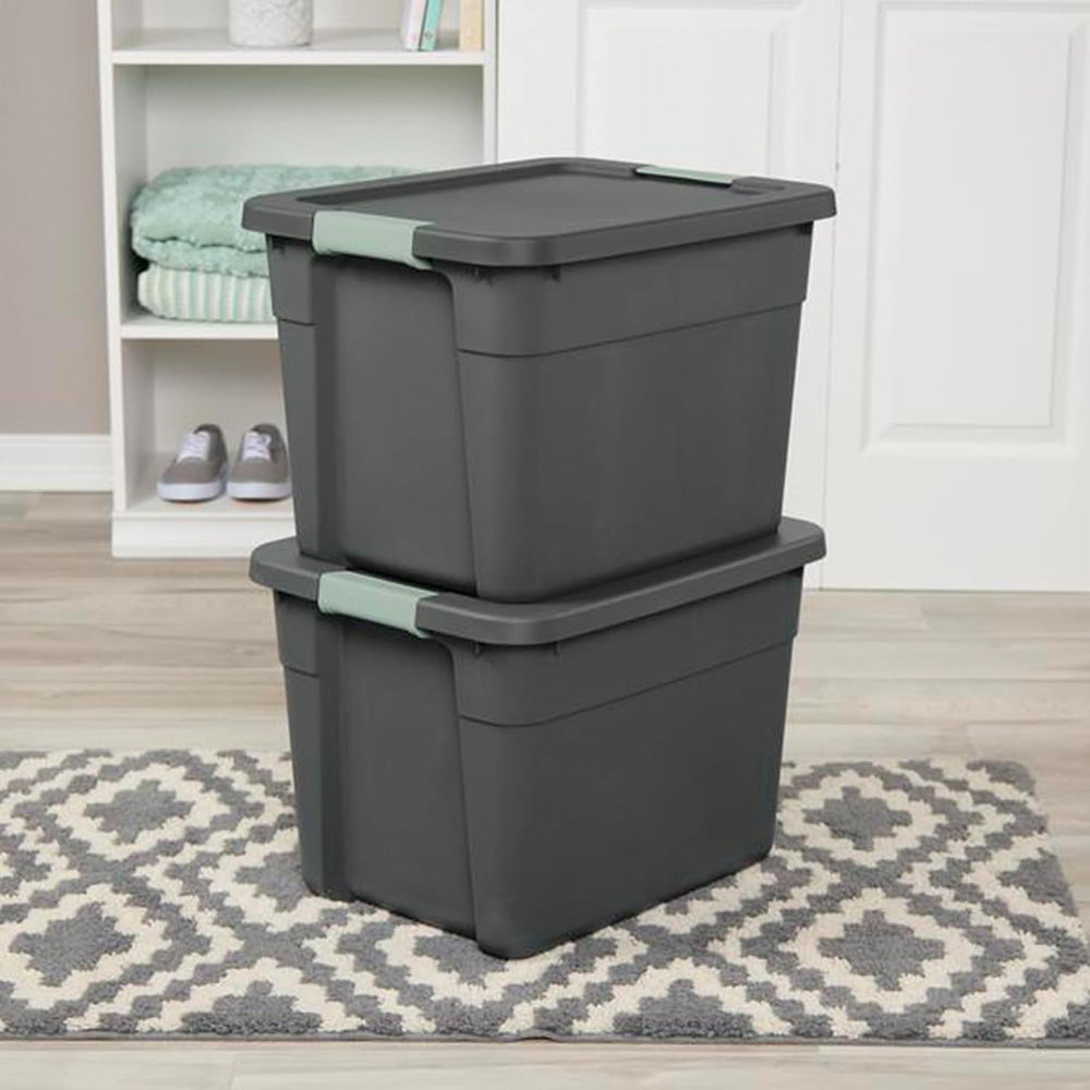 Sterilite Latch Tote Storage with Lids for Home & Office, 12 Gallon, 6-Pack