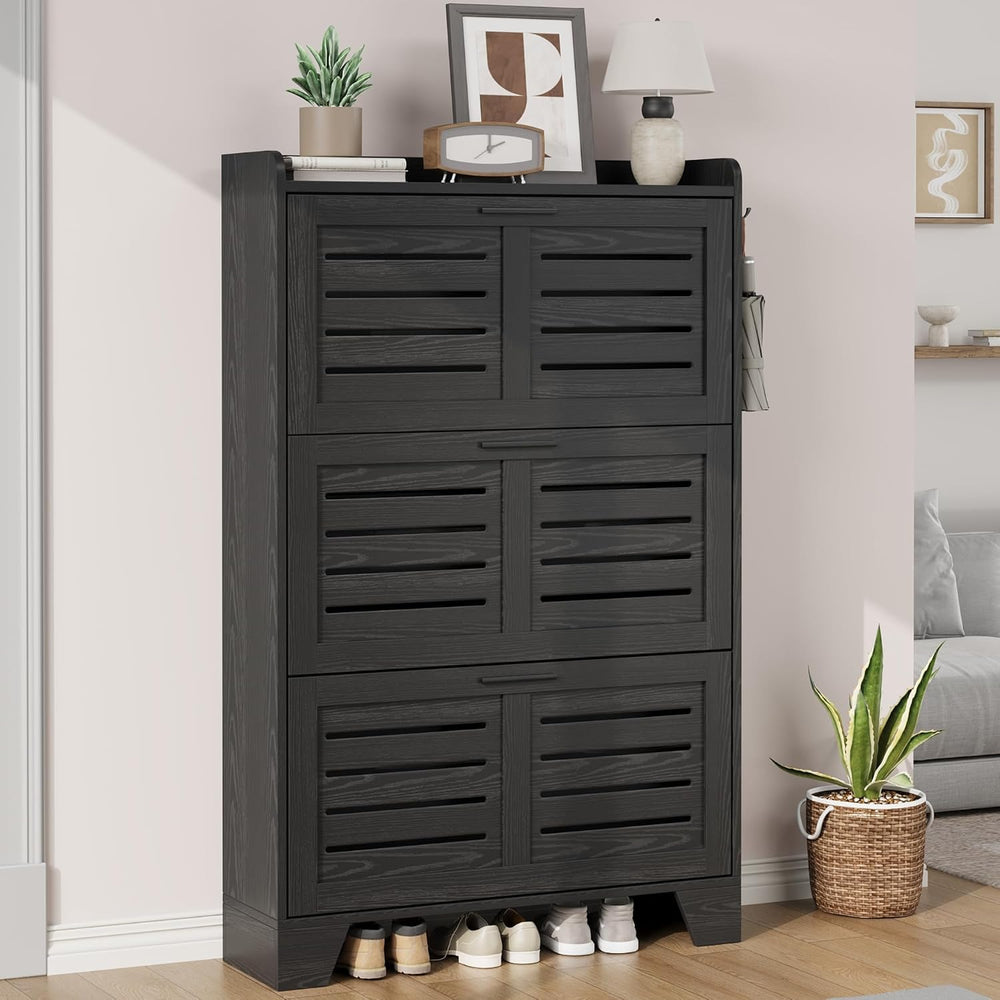 IDEALHOSUE Shoe Cabinet Storage for Entryway, Slim Shoe Storage Cabinet with ...