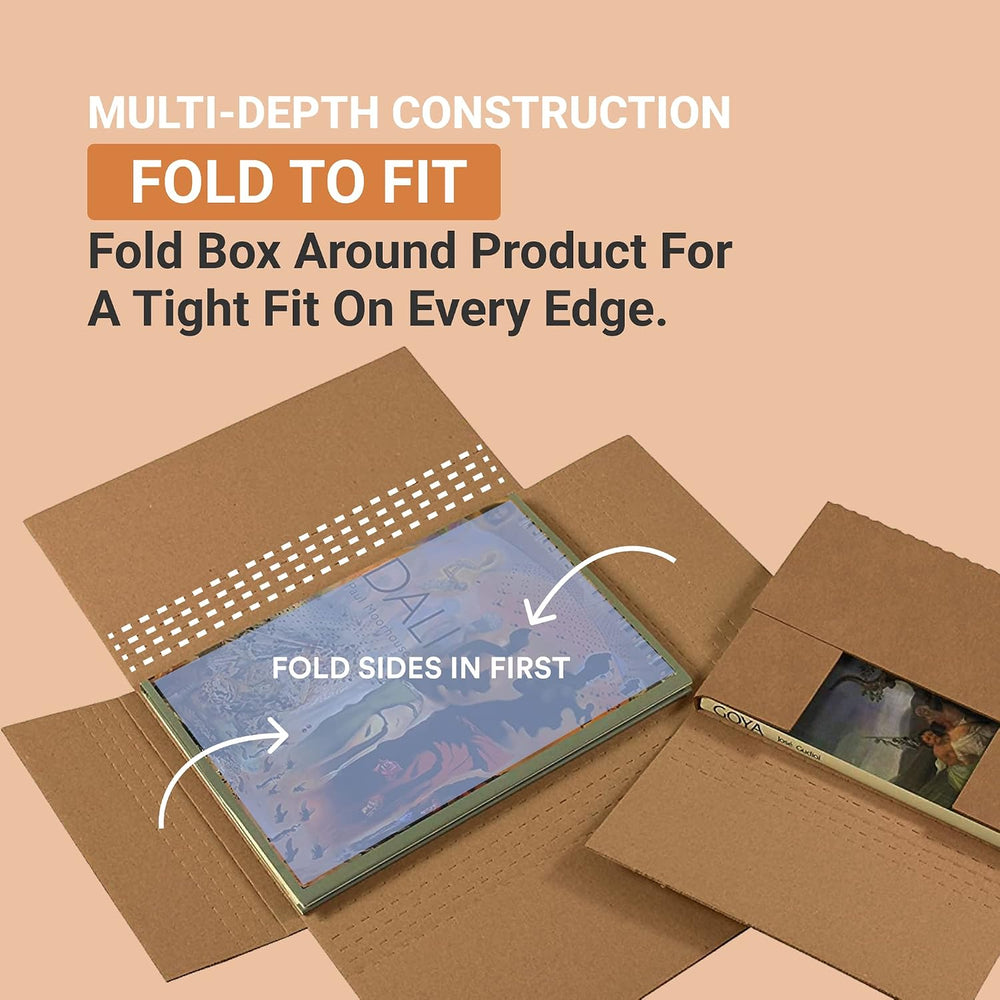 AVIDITI Easy-Fold Corrugated Cardboard Mailing Boxes, 12 1/2"L x 12 1/2&...