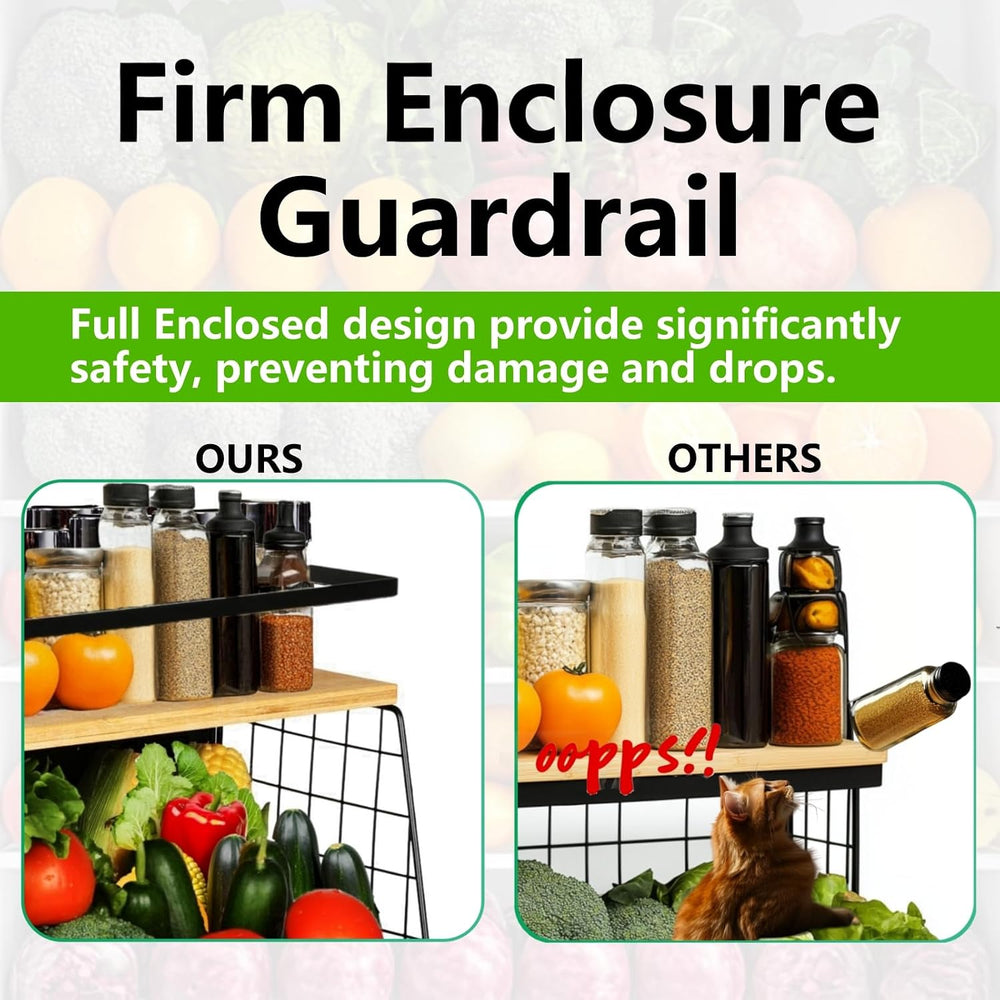2 Set Magnetic Shelf, Fruit Baskets for Kitchens, Spice Rack Fruit Bowls 2 in...