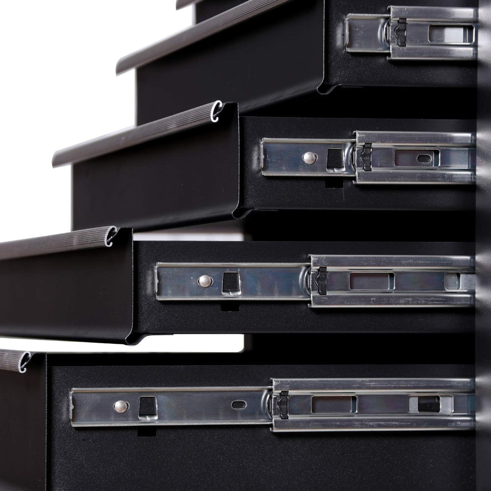 4-Drawer Rolling Tool Chest with Cabinet, Heavy Duty Metal Tool Box on Wheels...