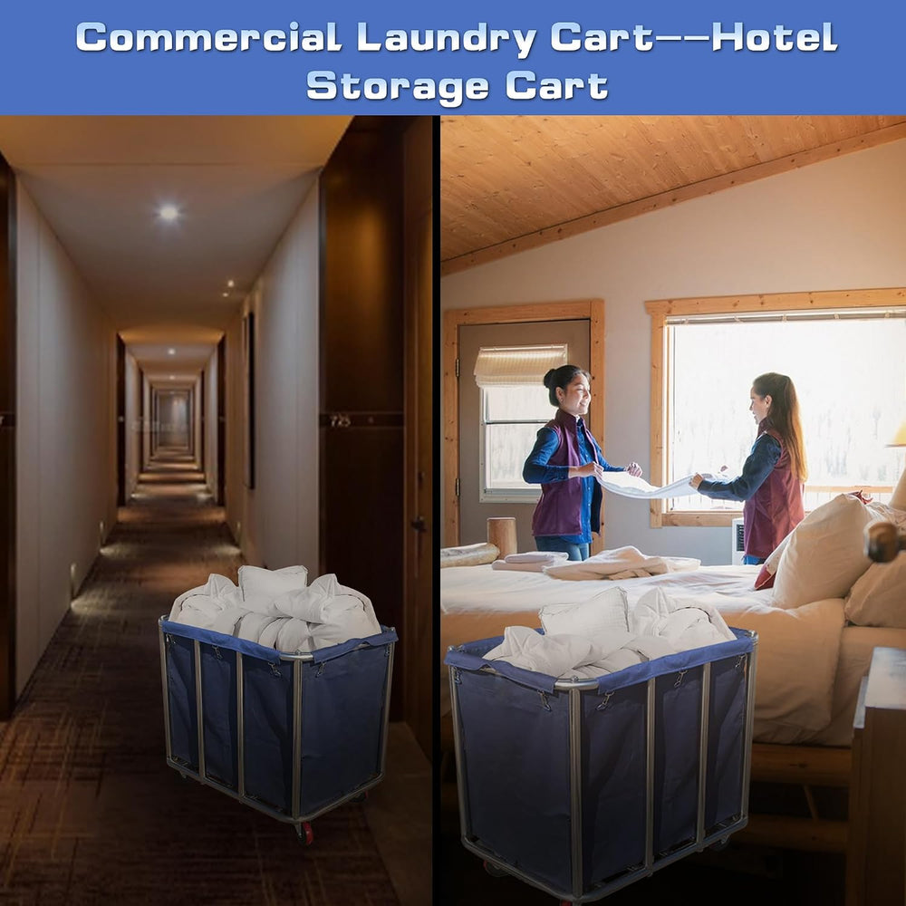 Commercial Laundry Cart with Wheels 470L