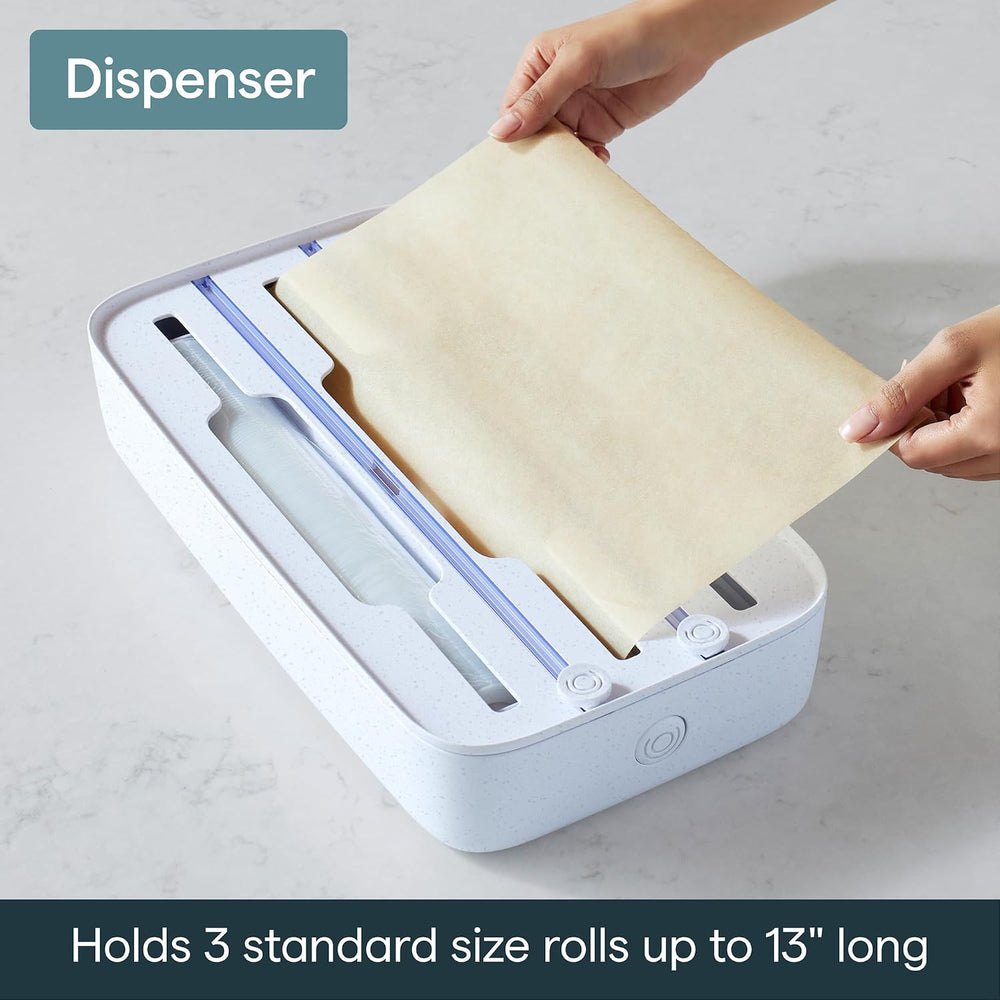 YouCopia StoraRoll Food Wrap Dispenser 3-in-1, Aluminum Foil Wrap Organizer