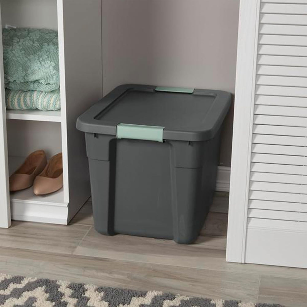 Sterilite Latch Tote Storage with Lids for Home & Office, 12 Gallon, 6-Pack