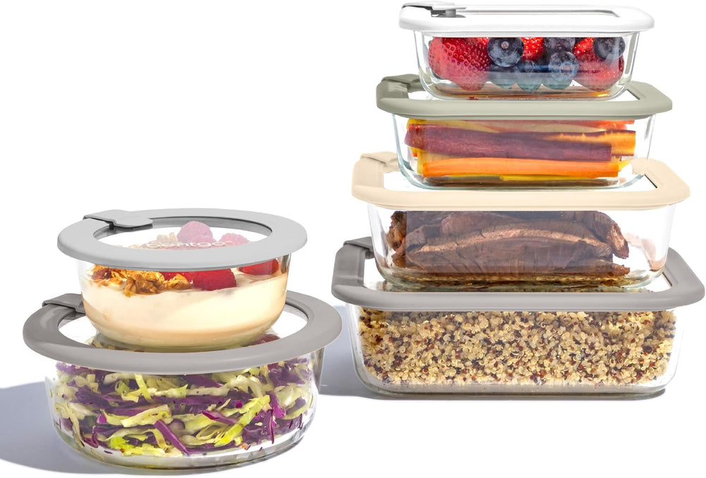 Bentgo Signature Glass Food Storage Containers with Lids, 12 Piece Set
