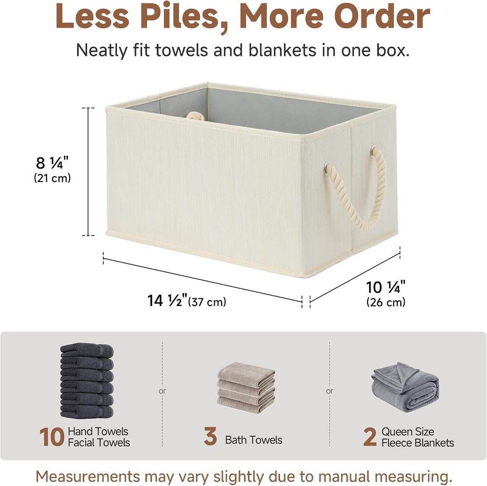 StorageWorks Storage Baskets for Shelves, Foldable Fabric Closet Storage Bins...