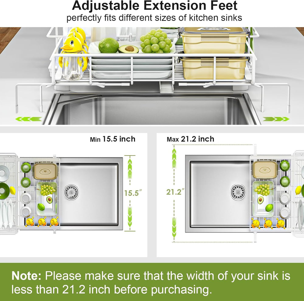Dish Drying Rack - Extendable Dish Rack, Drying Rack Kitchen