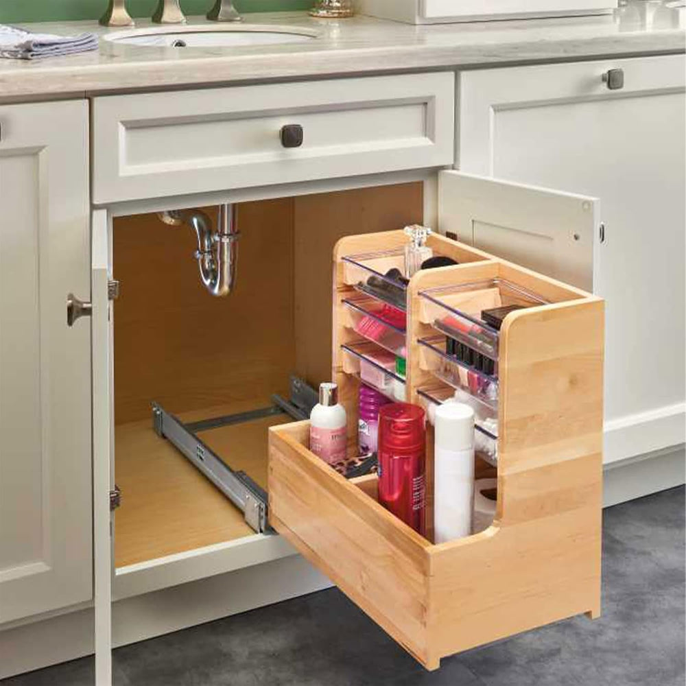 Rev-A-Shelf 30" Wood Vanity Sink Pullout Organizer Cabinet Storage with ...