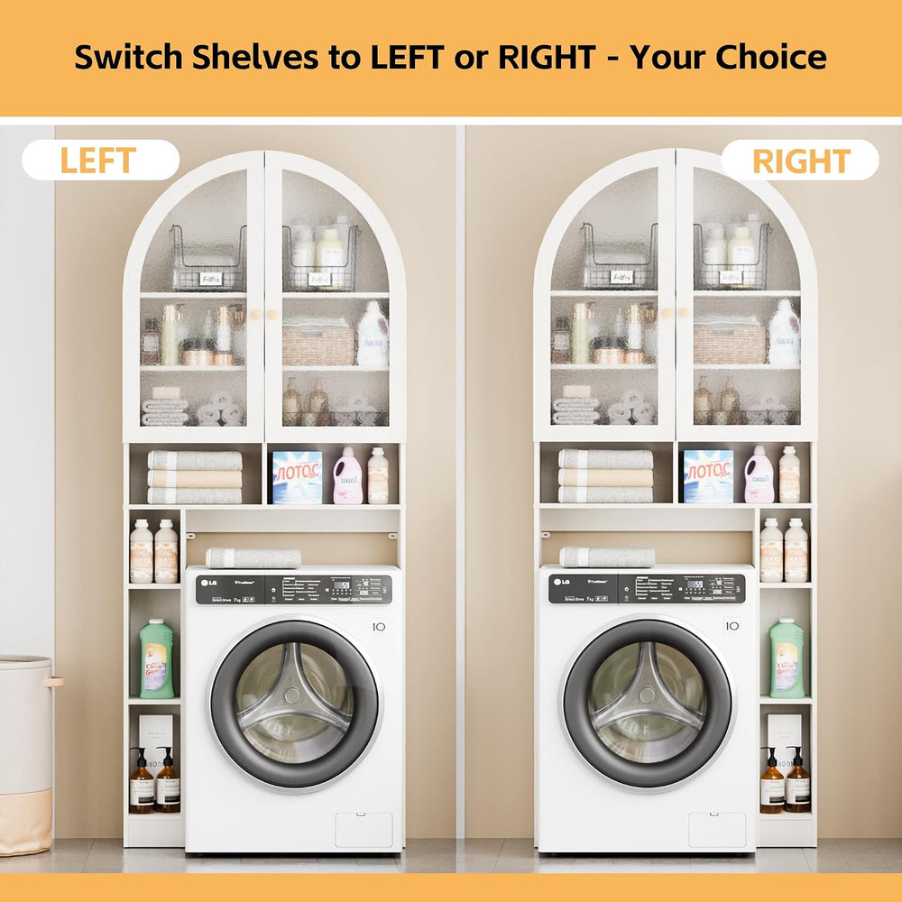 Over The Toilet Storage Cabinet, 29.7”W Modern Storage Cabinet Over Toilet wi...