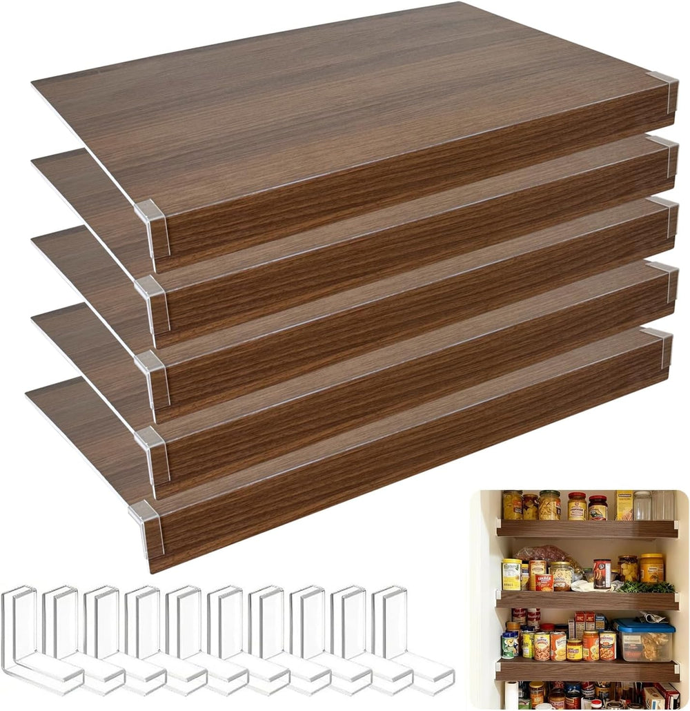 Wire Shelf Covers for Pantry ，Closet, 5 Pcs Shelf Liners (24 * 12")