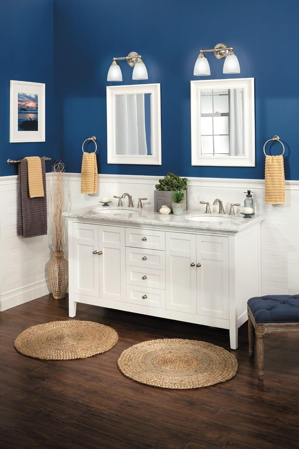 Moen Brantford Brushed Nickel 24-Inch Single Bathroom Towel Bar, Traditional ...