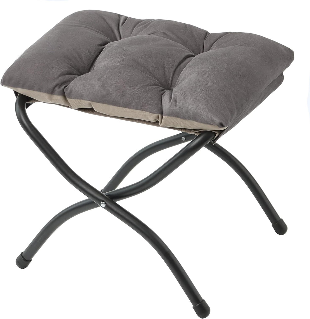 15"(H) Folding Ottoman, Foldable Footrest Stool, Portable Small Foot Sto...