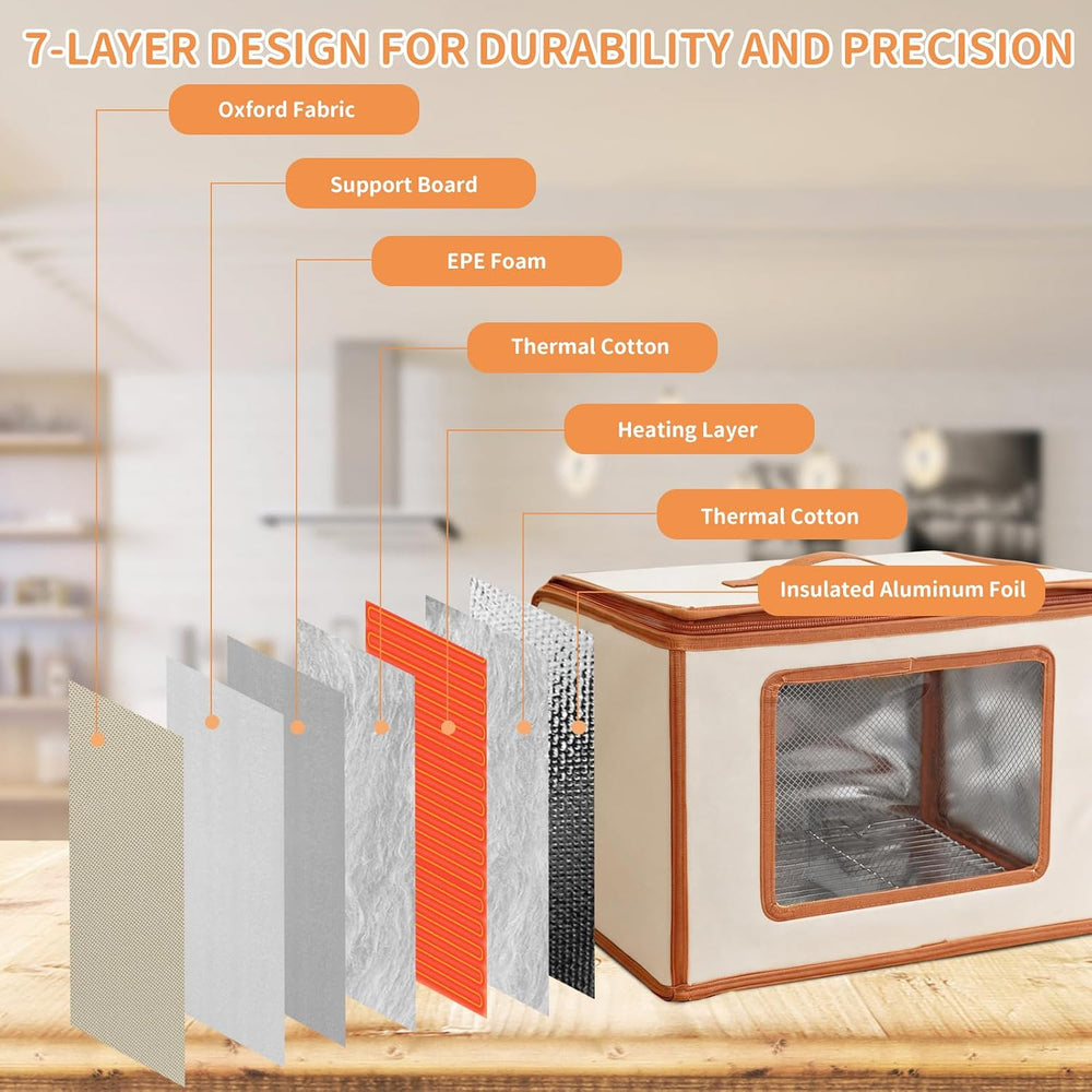Folding Bread Proofing Box with Digital Temp Controller & 99H Timer and M...