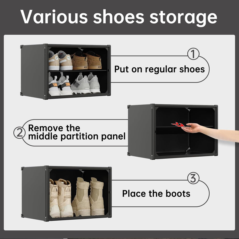 MAGINELS Shoe Rack,Expandable Shoe Cabinet Easy to Assemble. Shoe Storage wit...