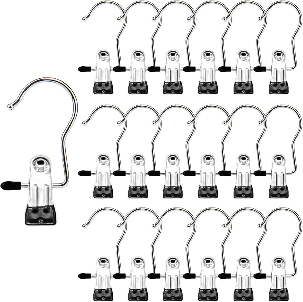 Laundry Hooks Hanging Clips Clothes Pins Closet Hanger Organizer Clamps Socks...