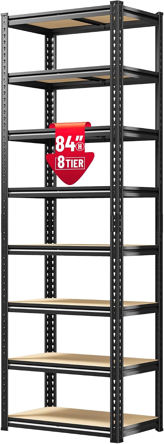 DurayLoly 8 Tier Storage Shelves,3200 LBS Shelving Unit for Tight Corners