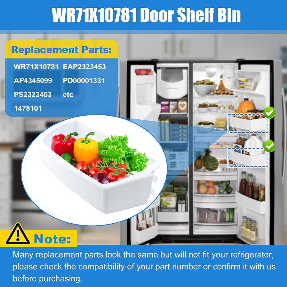 WR71X10781 Door Shelf Bin Compatible with ge, hotpoint Refrigerator: GSE25GGH...
