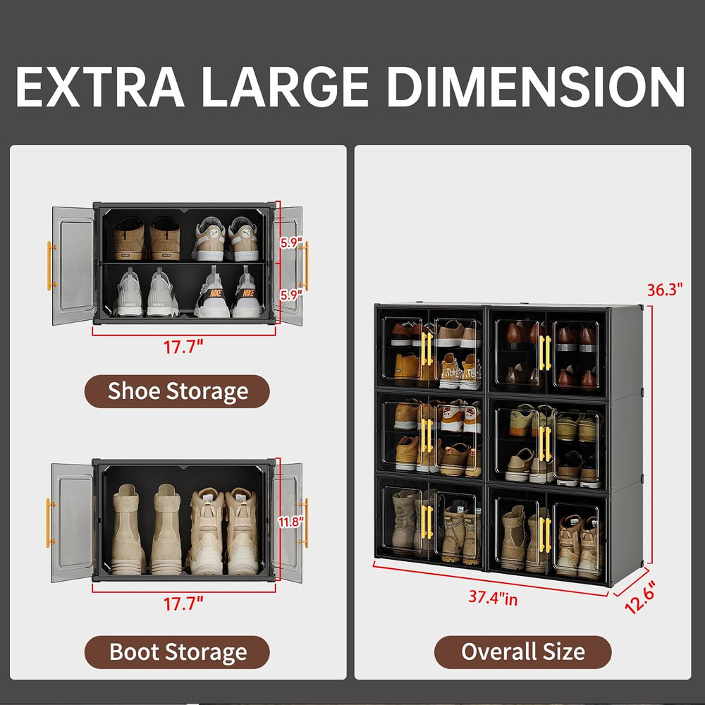 MAGINELS Shoe Rack,Expandable Shoe Cabinet Easy to Assemble. Shoe Storage wit...