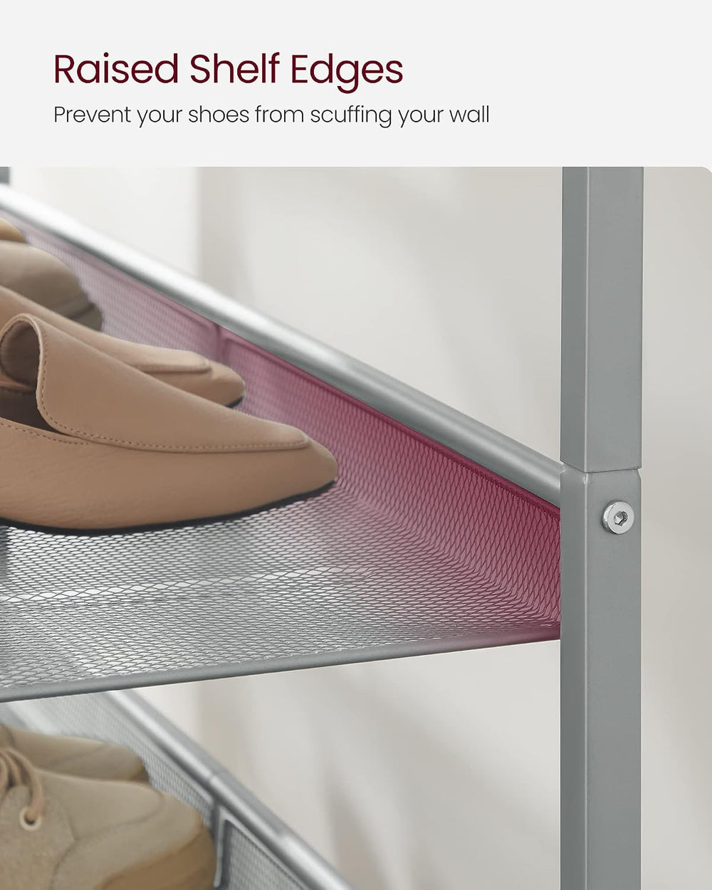 VASAGLE 5-Tier Shoe Rack, Adjustable, Freestanding