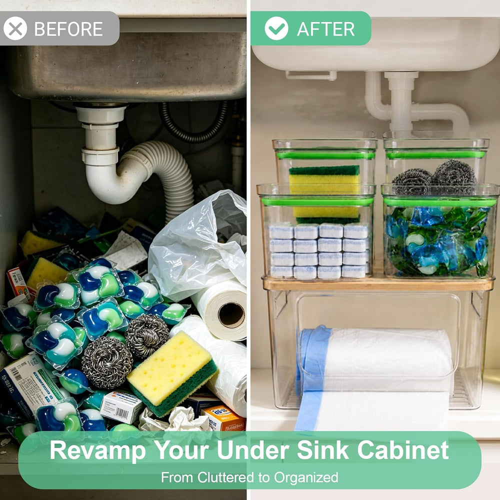 5-in-1 Trash Bag Dispenser, Laundry & Dishwasher Pods Storage Container