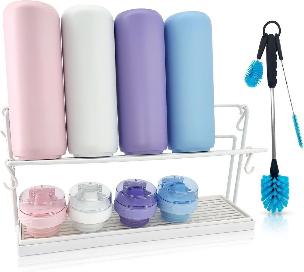 Water Bottle Drying Rack for Kitchen Counter – Cup Drying Rack, Tumbler, Mug ...