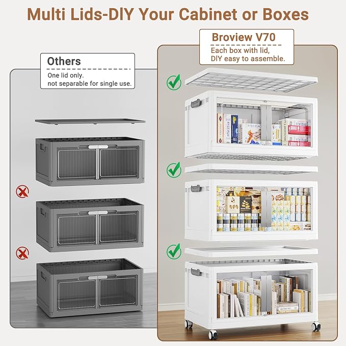 BROVIEW 800QT Stackable Storage Bins