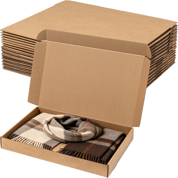 Wowxyz Shipping Boxes 17x11x2" 20 Pack Brown Corrugated Cardboard Mailer