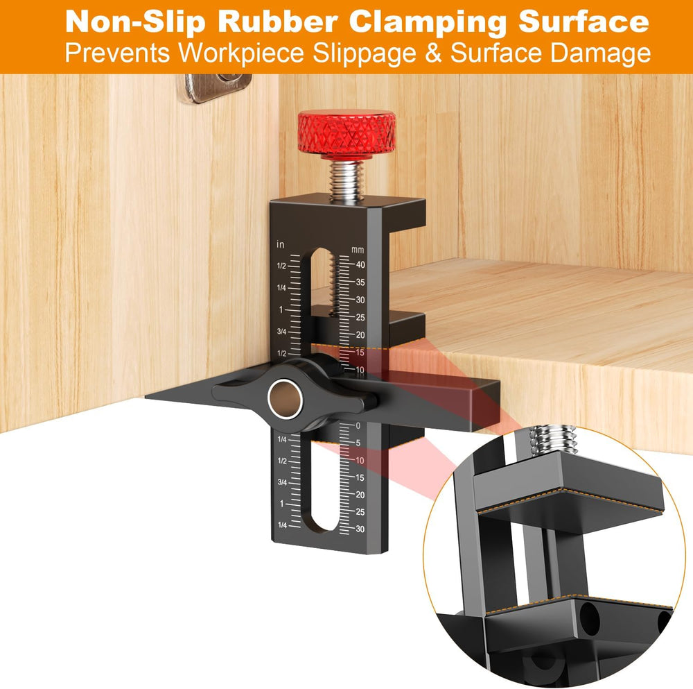 Cabinet Door Mounting Jig with Quick Edge Positioner – Adjustable Cabinet Doo...