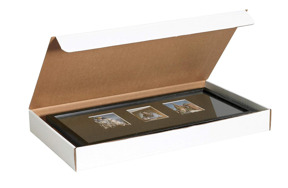 BOX USA White Literature Mailing Boxes, 14 1/8 x 8 3/4 x 2 Inches, Pack of 50...