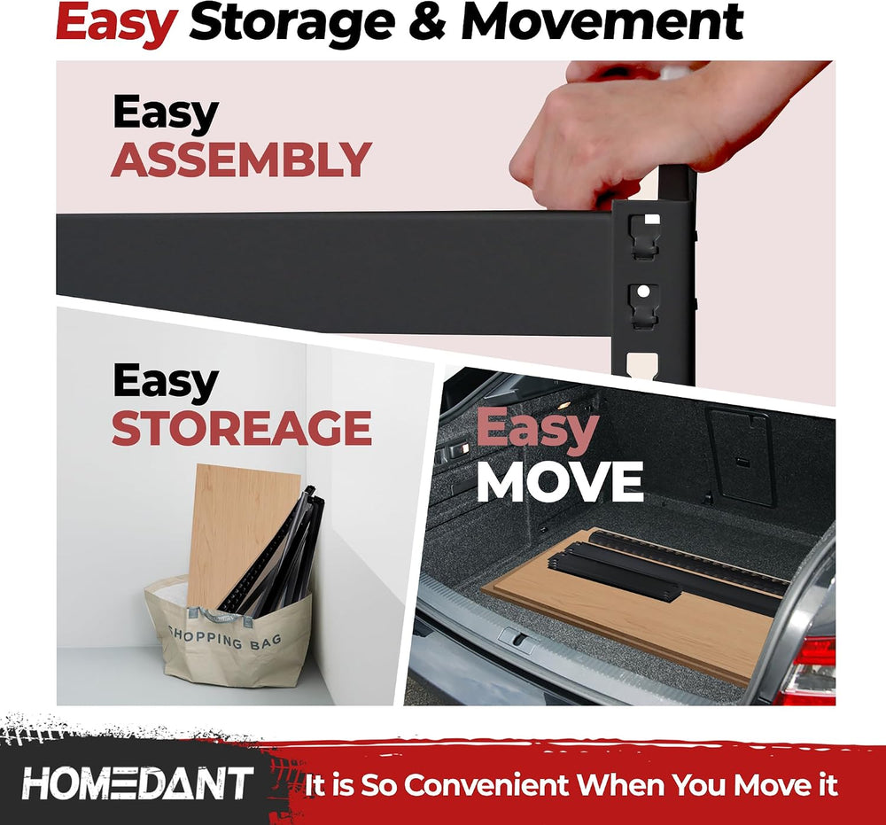 HOMEDANT 47.7" W 5 Tier Heavy Duty Garage Shelving Adjustable Metal Rack...