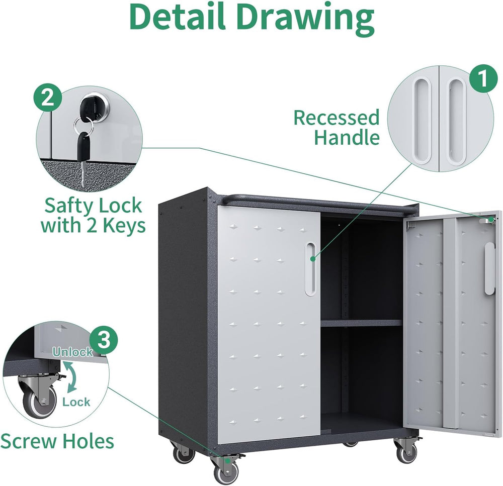 Garage Cabinet System | Heavy Duty Steel All-in-One Modular Garage Cabinet Se...