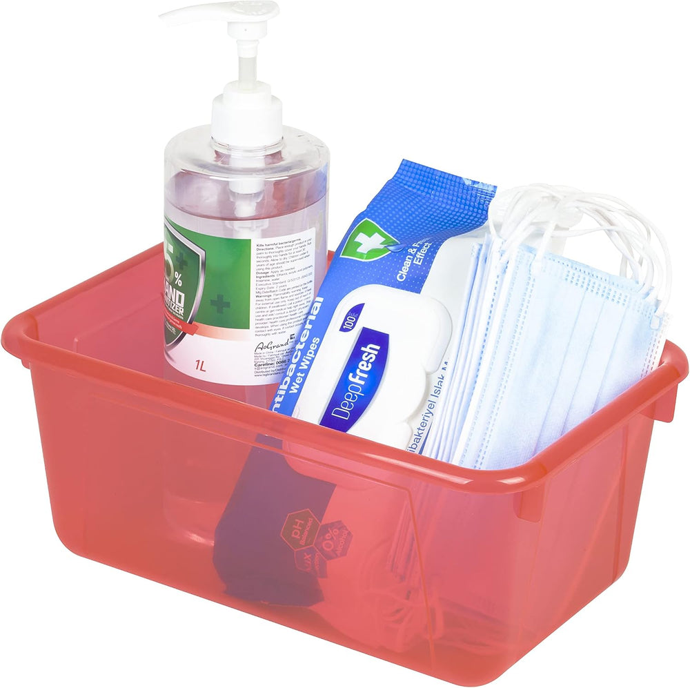 Storex Small Cubby Bins – Plastic Storage Containers for Classroom with Non-S...