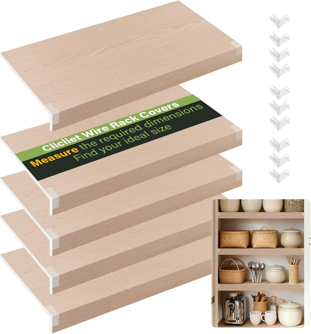 Wire Rack Covers, 24*12 Inch Shelf Covers for wire Shelving, Easy to Cut Clos...