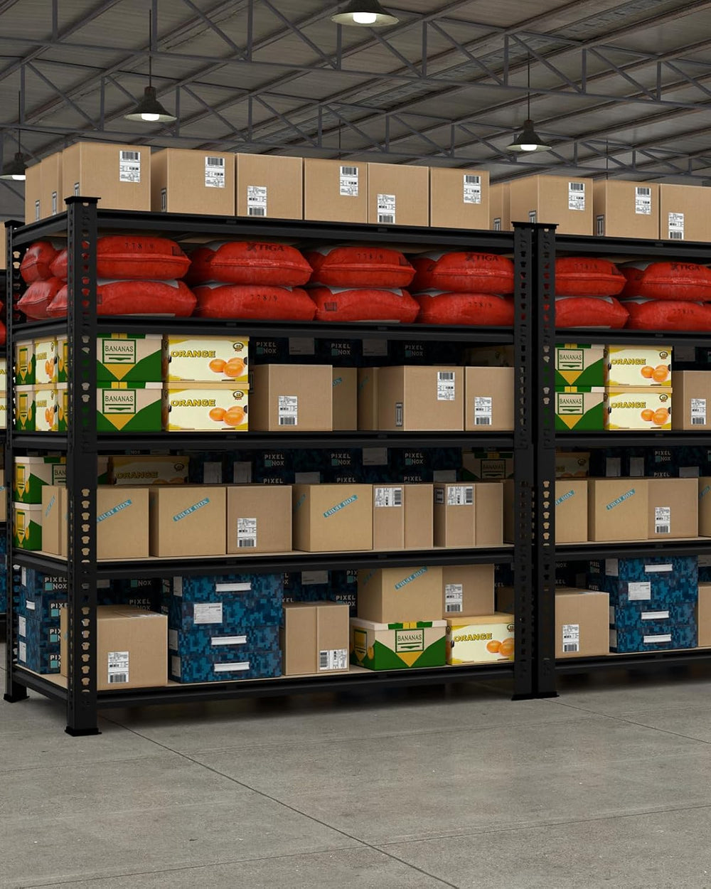 PrimeZone 3250 LBS Heavy Duty Garage Storage Shelves Adjustable Shelf, 2PCS