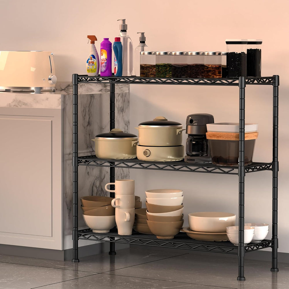 Soywey 3-Shelf Adjustable Heavy Duty Storage Shelves,36" Wx14 Dx35.8 H M...
