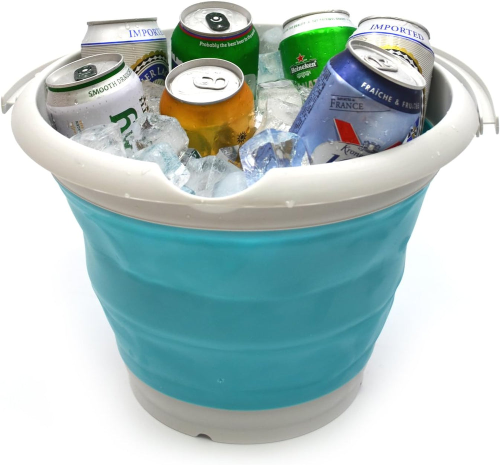 SAMMART 2 pcs Set : 31L (8.1 Gallon) Collapsible Plasic Laundry Basket & ...