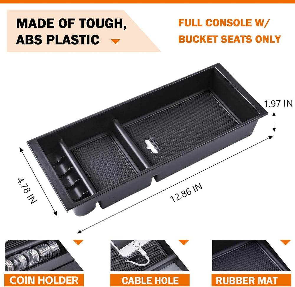Center Console Organizer Dividers Compatible with 2015-2020 Ford F150 Accesso...
