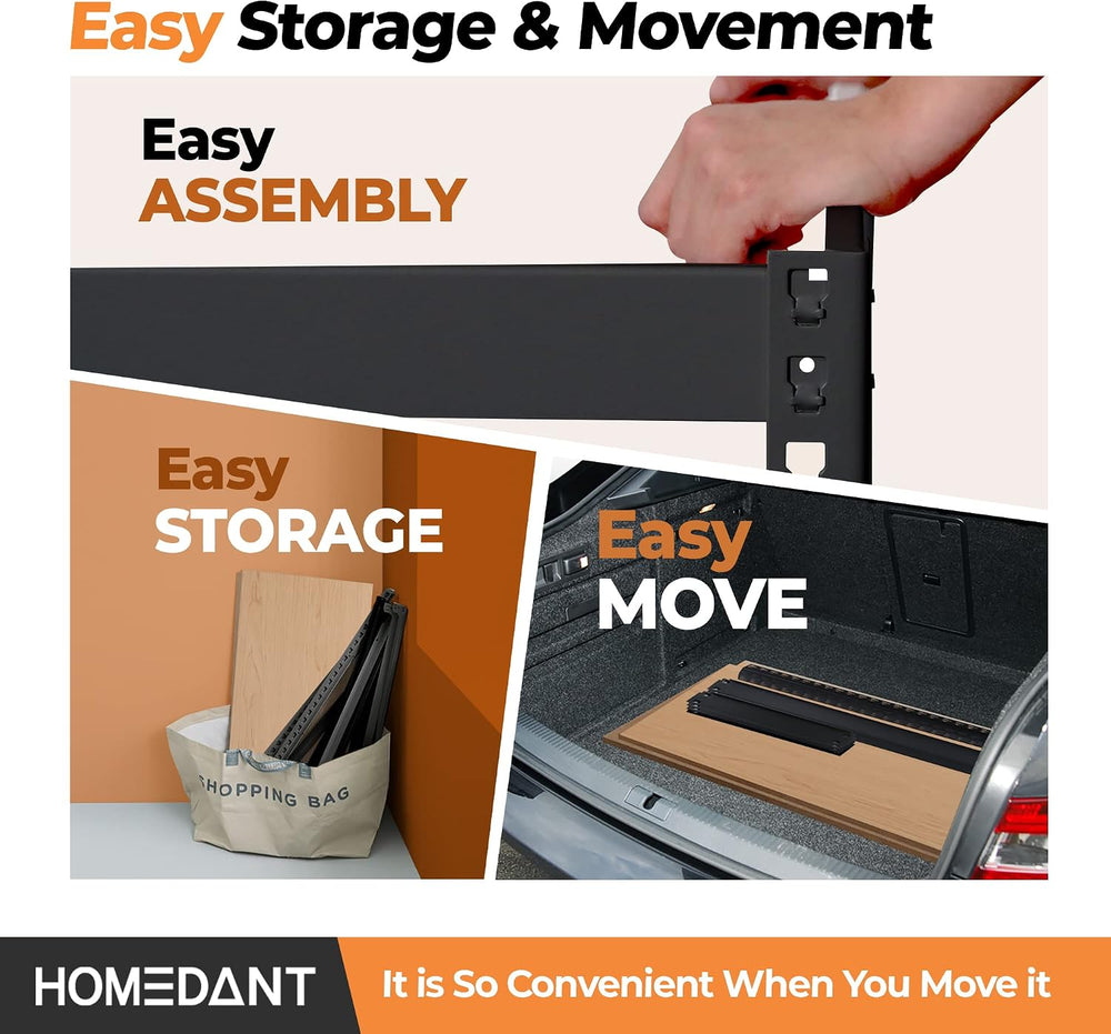 HOMEDANT 35.9" W 5 Tier Heavy Duty Garage Shelving Adjustable Metal Rack...