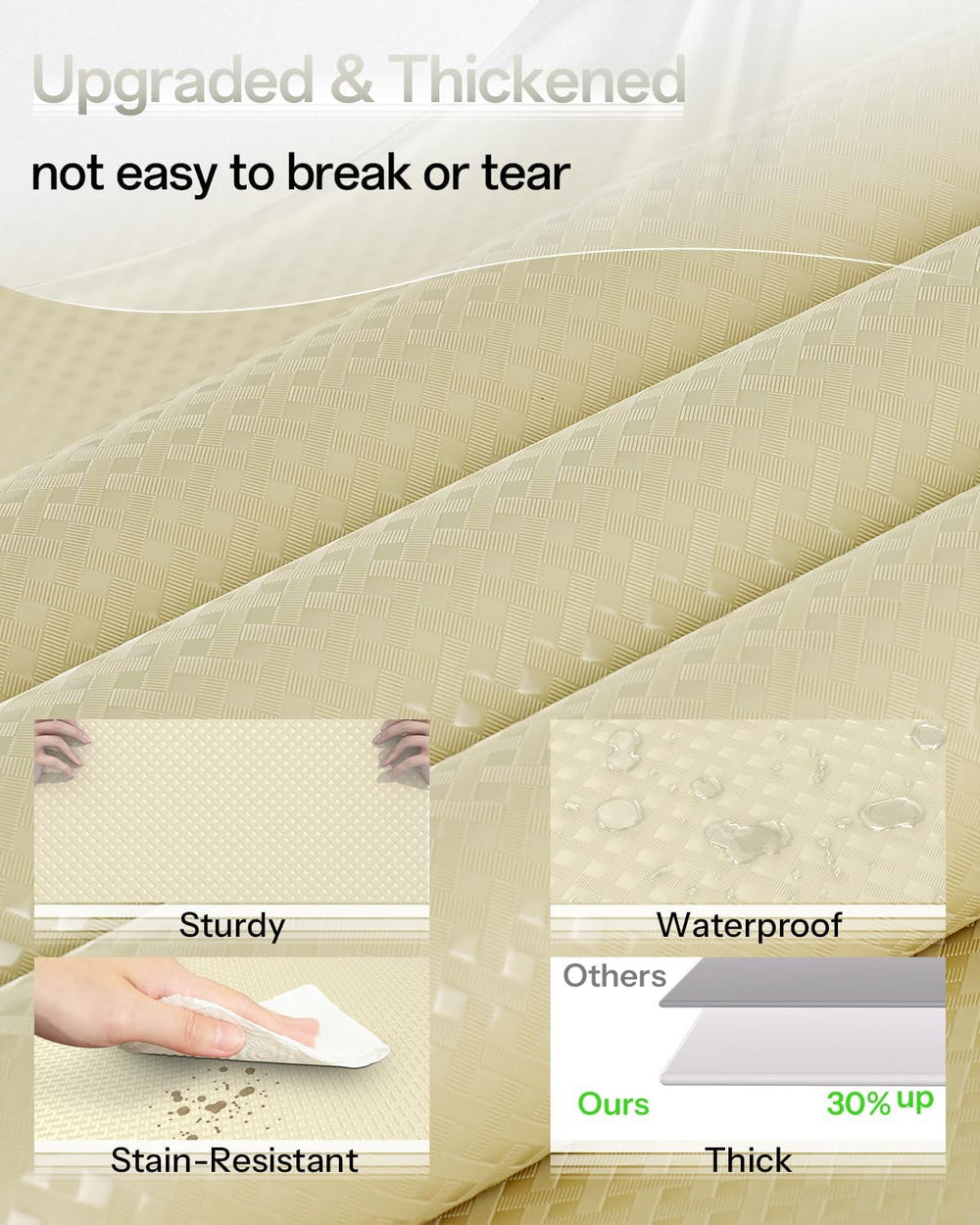 GTJ Shelf and Drawer Liner for Kitchen Cabinet Non-Adhesive Non Slip
