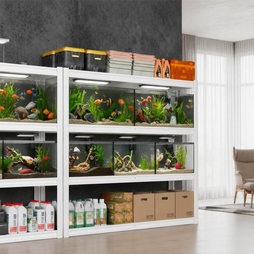 White Heavy Duty Garage Shelving Unit 65 W x 24 D x 84 H, 5 Tier Metal Storag...