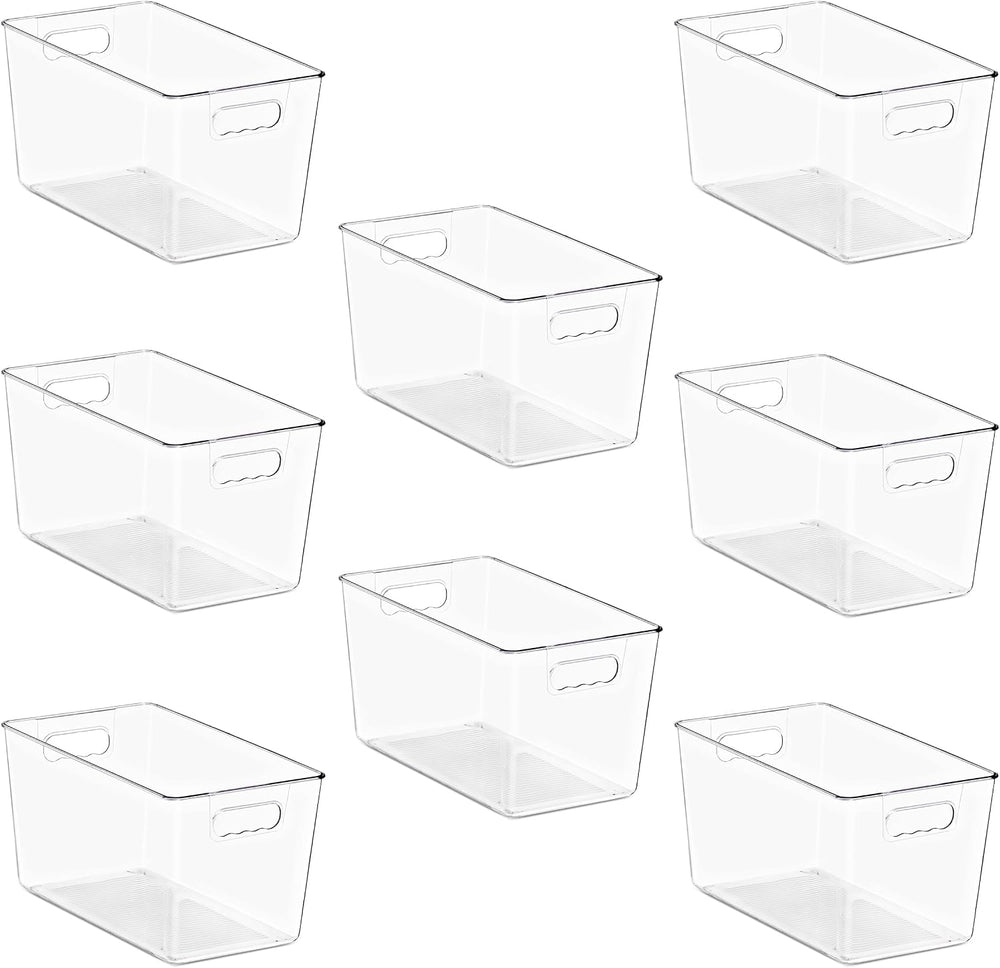 Sorbus Clear Storage Bins with Lids for Kitchen (Extra Large, 8 Pack)