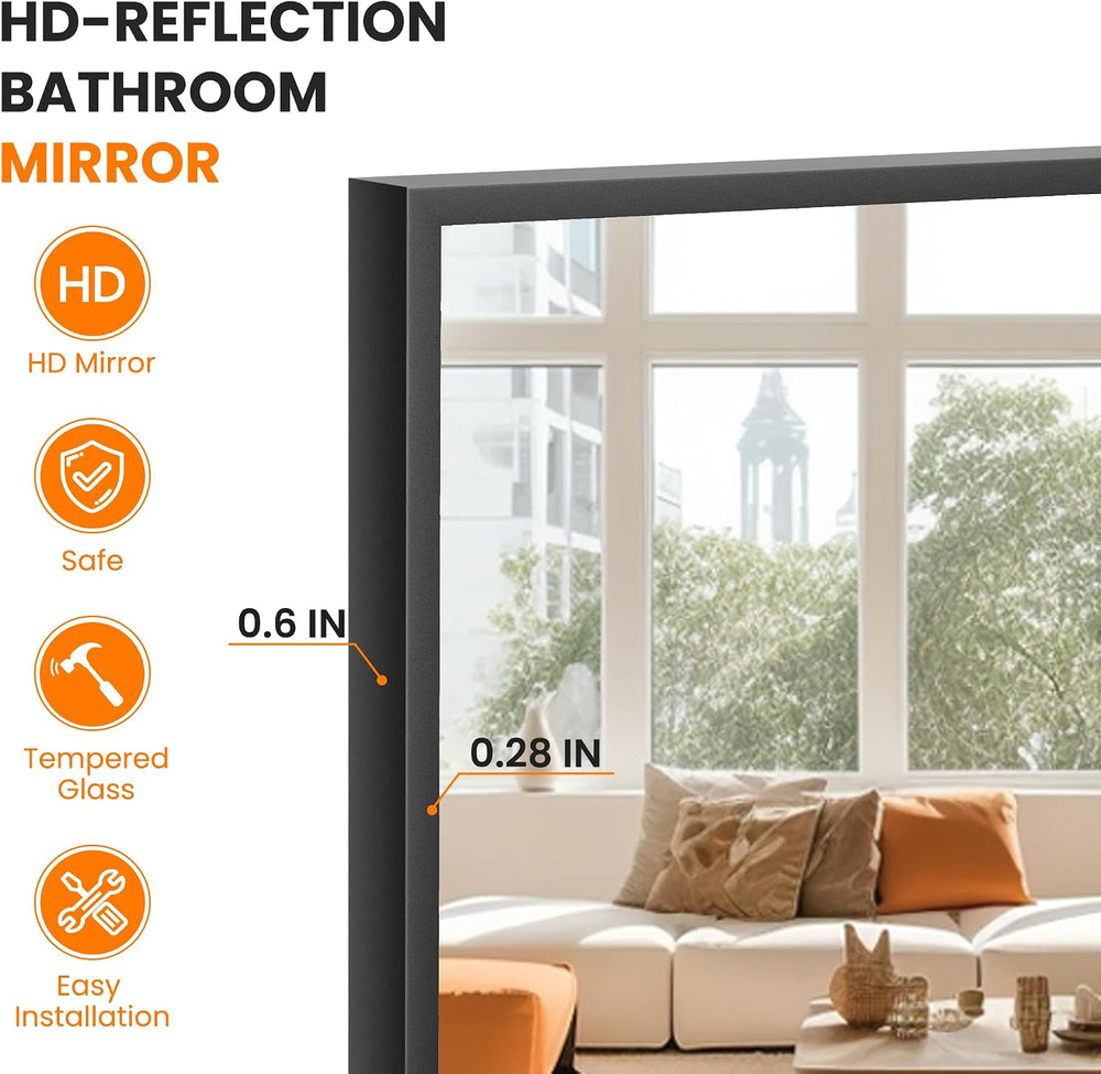 Bathroom Vanity Mirror for Wall 2Pack 36"x24" Bathroom Mirror for O...