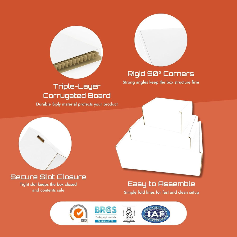 Corrugated Shipping Box Mailers, Kraft Brown, Triple-Layer Board Secure Slot ...