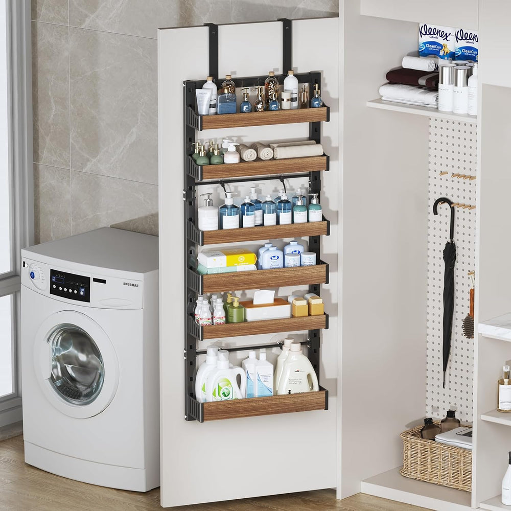 6-Tier Over The Door Pantry Organizer, Heavy-Duty Metal Wall Mount or Hanging...