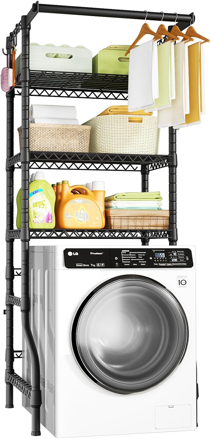 Ulif U11 Mini Over Washer and Dryer Shelves, 3 Tiers Laundry Room Storage and...