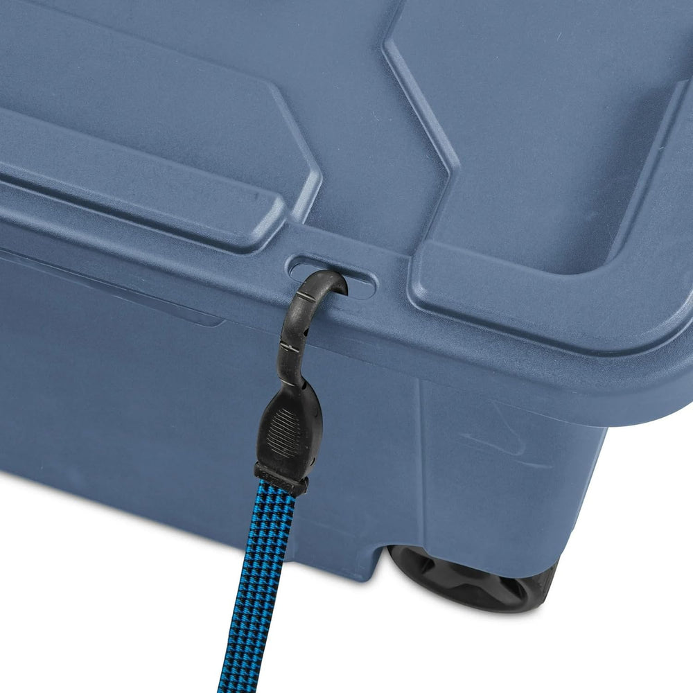 Storage Bin 40 Gallon 160 Qt Wheeled Industrial Tote Plastic Rolling Stacker ...