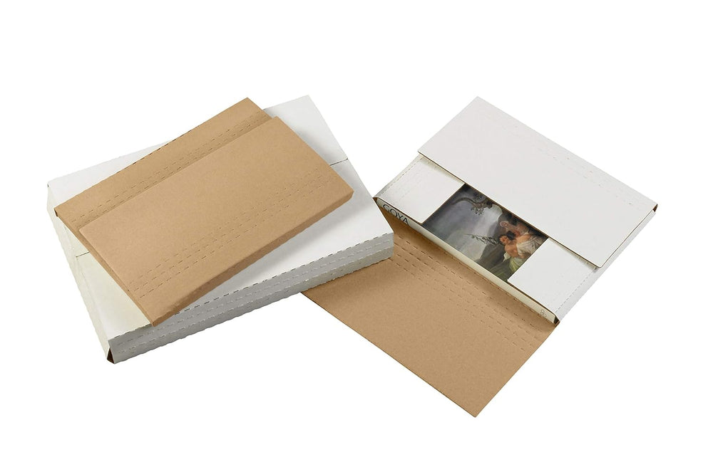 BOX USA White Easy-Fold Mailers 11.125x8.625x1, 50-Pack