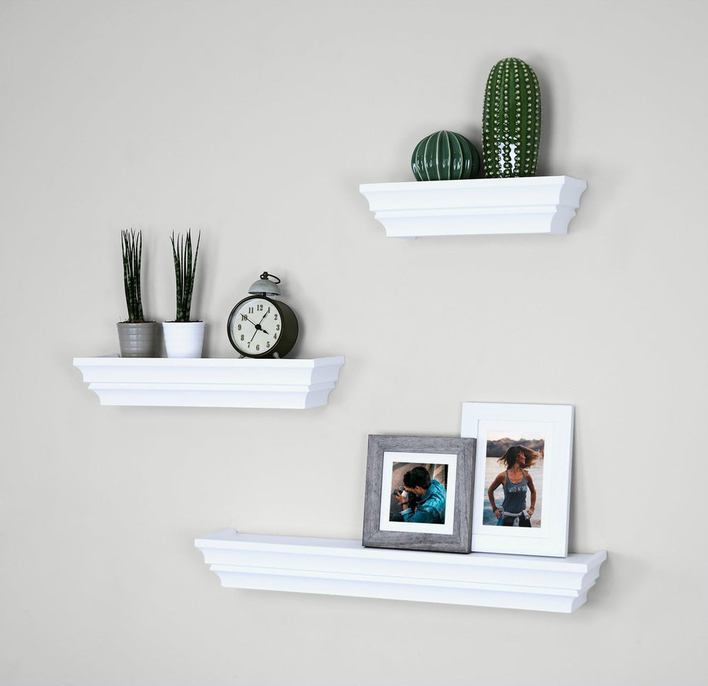 Ballucci Victorian Wall Ledge and Shelf, 12", 16", 24", Set of...