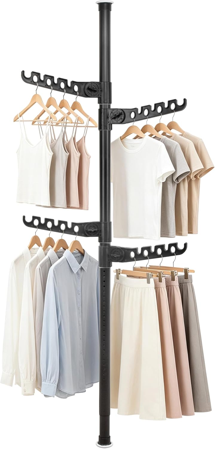 RedCall Clothes Drying Rack, Height Adjustable 43"- 122" Standing D...